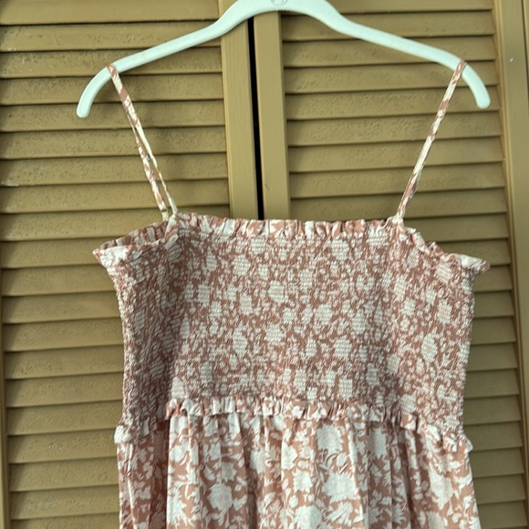EUC J. Crew Blockprint Spaghetti Strap Sundress, L, Rose - Picture 2 of 5